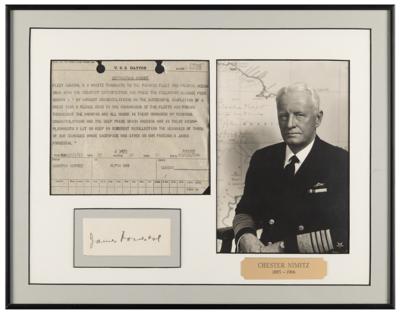 Lot #273 Chester Nimitz Signed Photograph