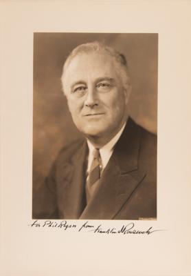 Lot #95 Franklin D. Roosevelt Oversized Signed Photograph - Image 1