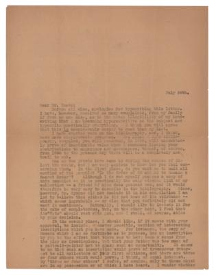 Lot #523 William Butler Yeats Typed Letter Signed - Image 3