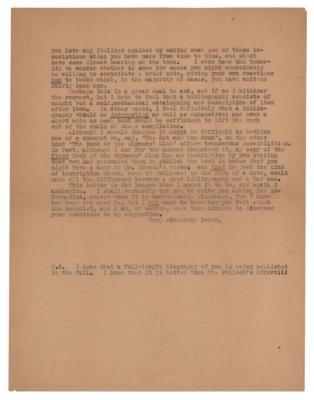 Lot #523 William Butler Yeats Typed Letter Signed - Image 4