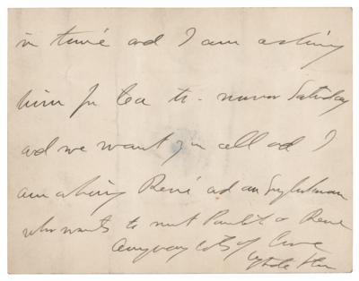 Lot #512 Gertrude Stein Autograph Letter Signed - Image 2