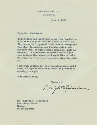 Lot #39 Dwight D. Eisenhower Typed Letter Signed as President - Image 1