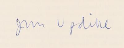 Lot #514 John Updike Signed Book - Talk From the Fifties (Ltd. Ed. #71/75) - Image 2