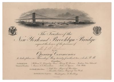 Lot #360 Brooklyn Bridge 1883 Opening Ceremonies