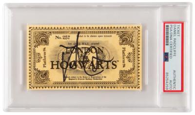 Lot #782 Harry Potter: Daniel Radcliffe Signed Hogwarts Express Ticket - Image 1