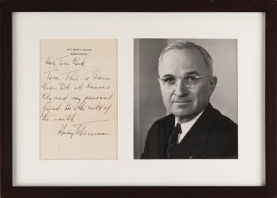 Lot #16 Harry S. Truman Autograph Letter Signed as