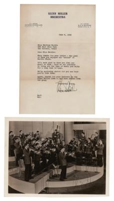 Lot #575 Glenn Miller (2) Signed Items - Typed Letter and Photograph - Image 1