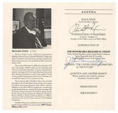 Lot #86 Richard Nixon Signed 1988 Program - Image 1