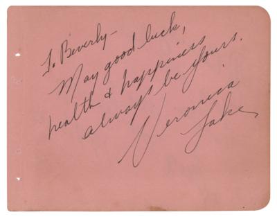 Lot #798 Veronica Lake Signature - Image 1