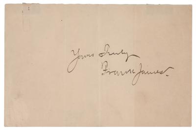 Lot #187 Frank James Signature