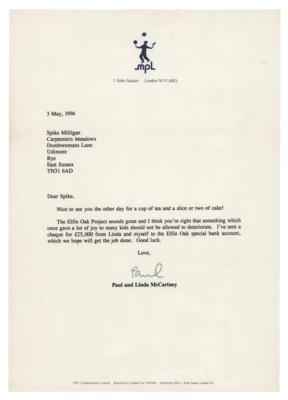 Lot #539 Beatles: Paul McCartney Typed Letter