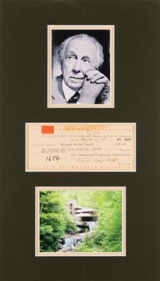 Lot #387 Frank Lloyd Wright Signed Check - Image 1