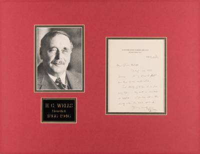 Lot #519 H. G. Wells Autograph Letter Signed - Image 1