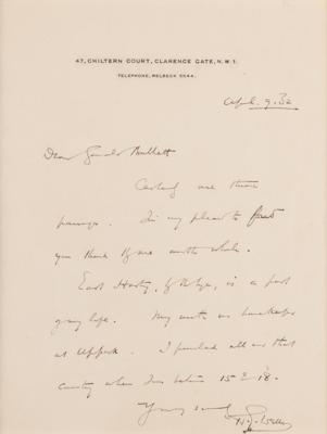 Lot #519 H. G. Wells Autograph Letter Signed - Image 2