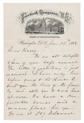 Lot #57 James A. Garfield Autograph Letter Signed - Image 1