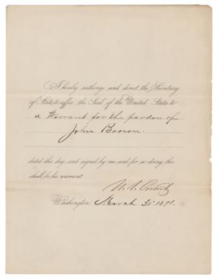 Lot #13 U. S. Grant Document Signed as President