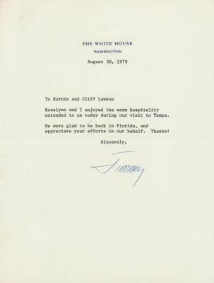 Lot #29 Jimmy Carter Typed Letter Signed as President - Image 1