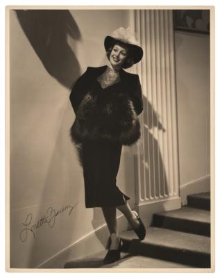 Lot #885 Loretta Young Signed Oversized Photograph - Image 1