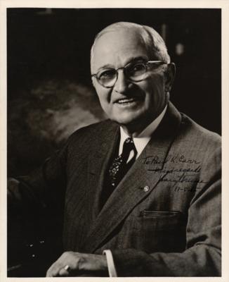 Lot #106 Harry S. Truman Signed Photograph - Image 1