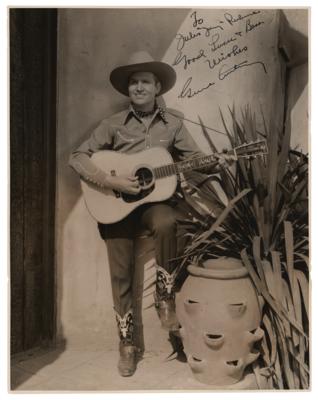 Lot #709 Gene Autry Signed Oversized Photograph