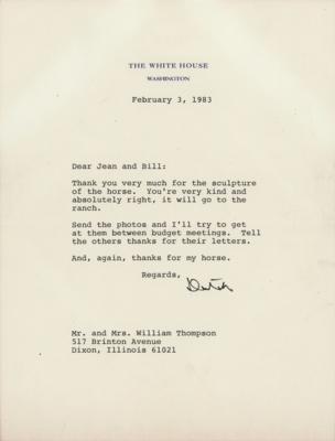 Lot #90 Ronald Reagan Typed Letter Signed as President - Image 1