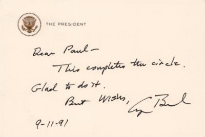 Lot #25 George Bush Autograph Letter Signed as