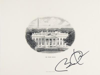 Lot #20 Barack Obama Signed White House Engraving