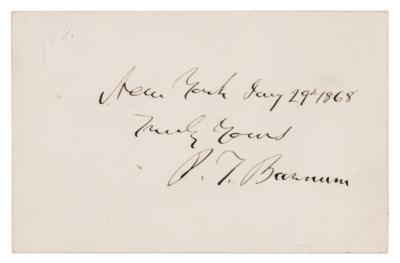 Lot #147 P. T. Barnum Signature