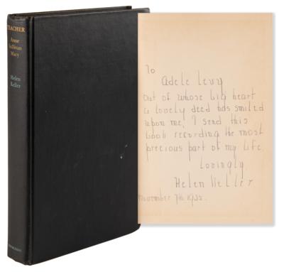 Lot #131 Helen Keller Signed Book - Teacher - To