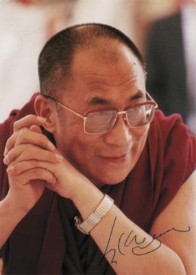 Lot #160 Dalai Lama Signed Photograph