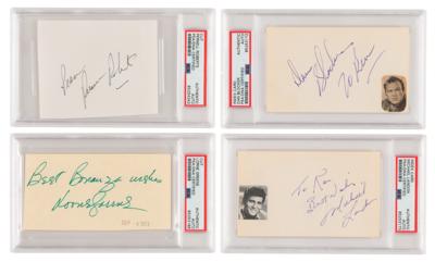 Lot #727 Bonanza (4) Signatures - Lorne Greene, Pernell Roberts, Dan Blocker, and Michael Landon - Image 1