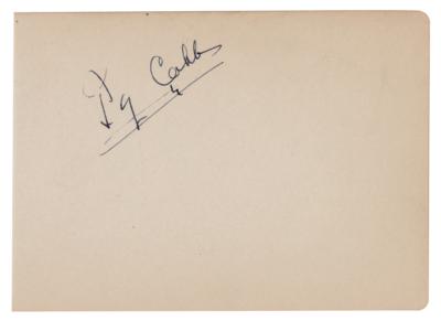 Lot #896 Ty Cobb Signature