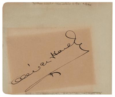 Lot #781 Oliver Hardy Signature - Image 1