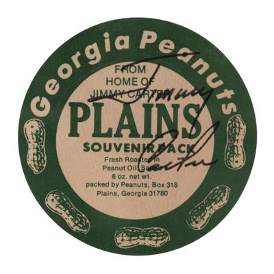 Lot #30 Jimmy Carter Signed 'Georgia Peanuts' Coaster - Image 1