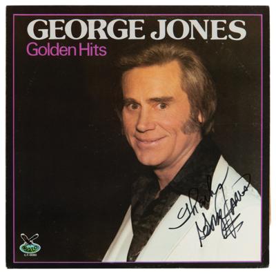 Lot #587 George Jones Signed Album - Golden Hits - Image 1