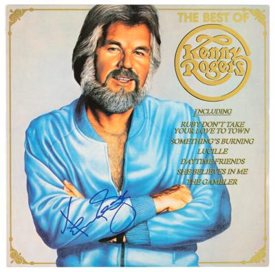 Lot #590 Kenny Rogers Signed Album - The Best of Kenny Rogers - Image 1