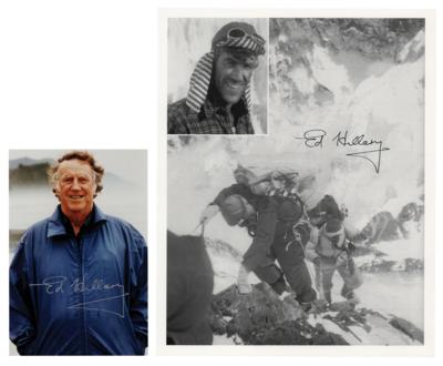 Lot #180 Edmund Hillary (2) Signed Photographs