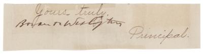 Lot #253 Booker T. Washington Signature