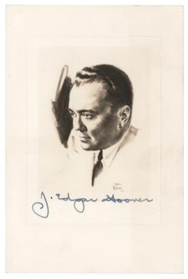 Lot #184 J. Edgar Hoover Signed Photograph