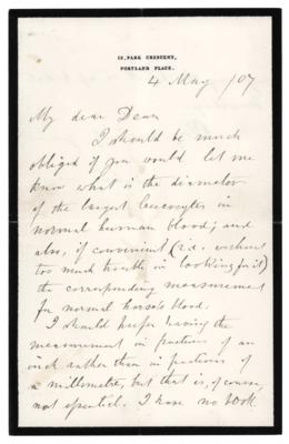 Lot #195 Joseph Lister Autograph Letter Signed