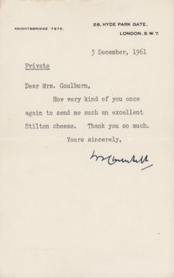 Lot #124 Winston Churchill Typed Letter Signed as