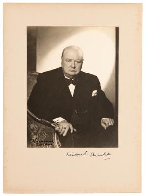 Lot #122 Winston Churchill Signed Photograph by