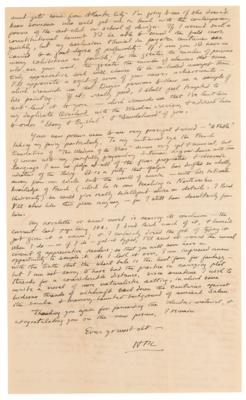 Lot #429 H. P. Lovecraft Content-Rich Autograph Letter Signed on Writing Weird Fiction: "The short tale is the best form for fantasy" - Image 3