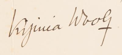 Lot #452 Virginia Woolf Extraordinary Autograph Letter Signed: "Writing books often seems a useless occupation" - Image 2