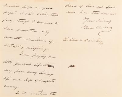 Lot #14 Grover Cleveland Autograph Letter Signed as President on "the insanity that seems just now to be afflicting the American people" - Image 3