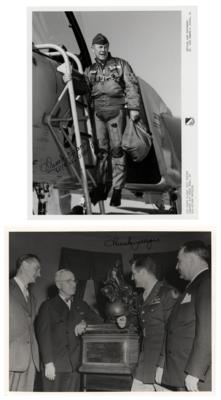 Lot #284 Chuck Yeager (2) Signed Photographs