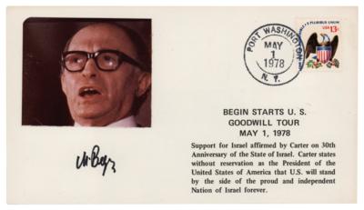 Lot #148 Menachem Begin Signed Cover