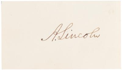 Lot #11 Abraham Lincoln Signature as