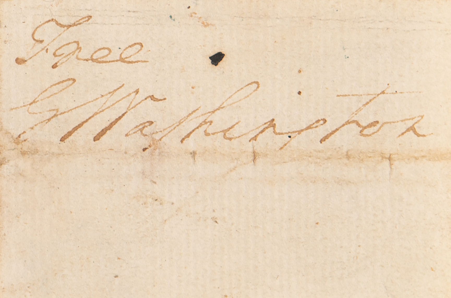 Lot #1 George Washington Signature - Free, G.