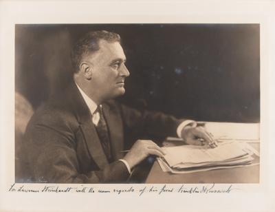 Lot #96 Franklin D. Roosevelt Signed Photograph to US Ambassador Laurence Steinhardt - Image 1